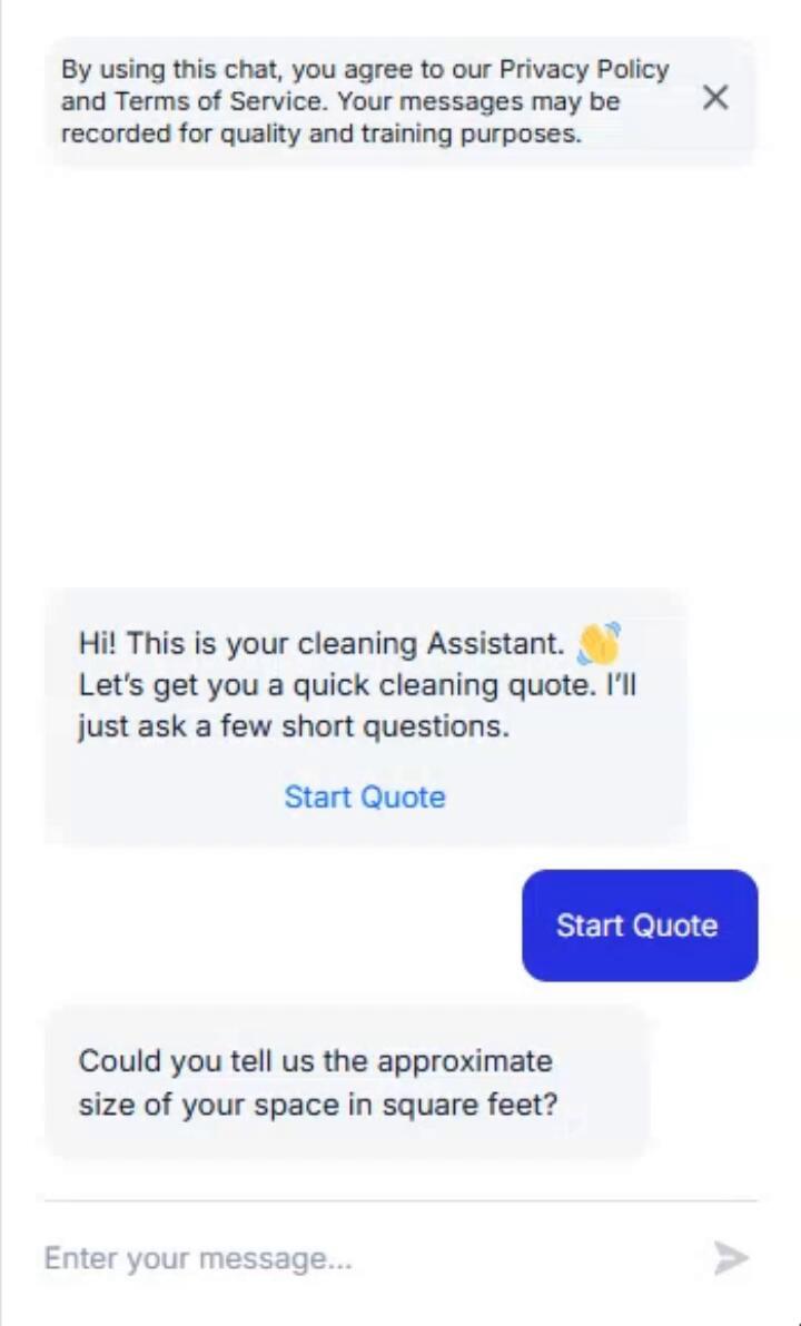 How your customers can book a cleaning service under 1 min.